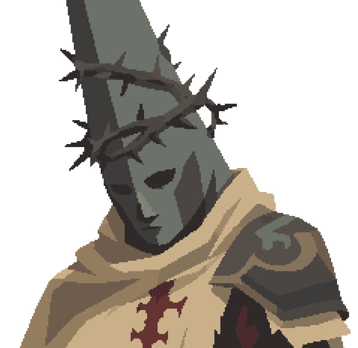 Knight with a thorn-crowned helmet
