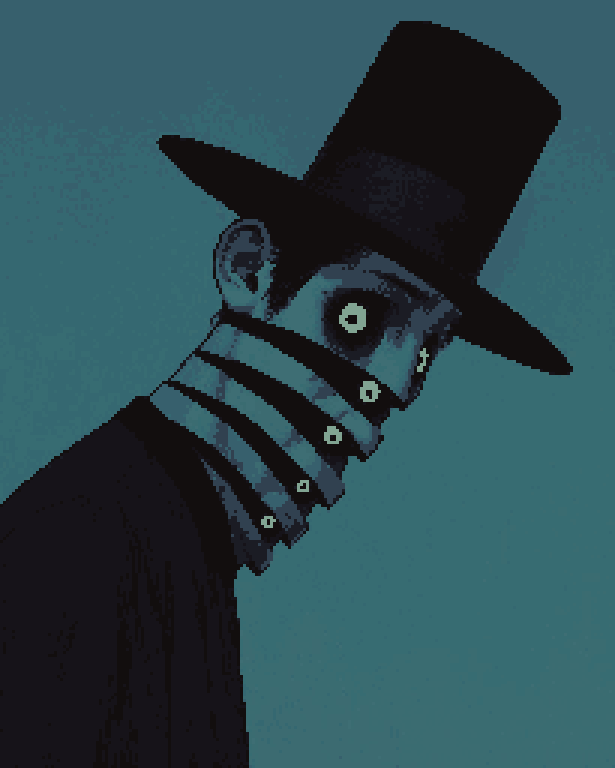 Top hat — pixel art